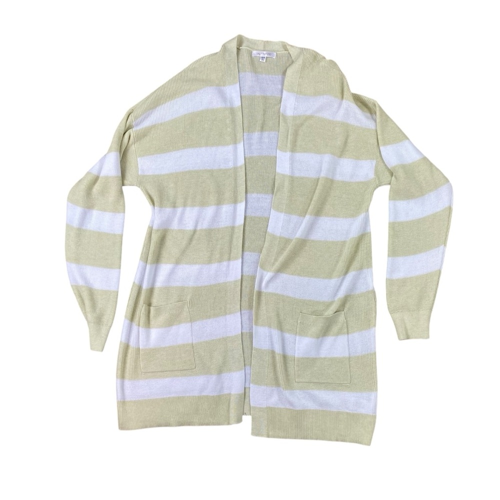 Woman’s Daily Thread lightweight stripe open front cardigan size XL